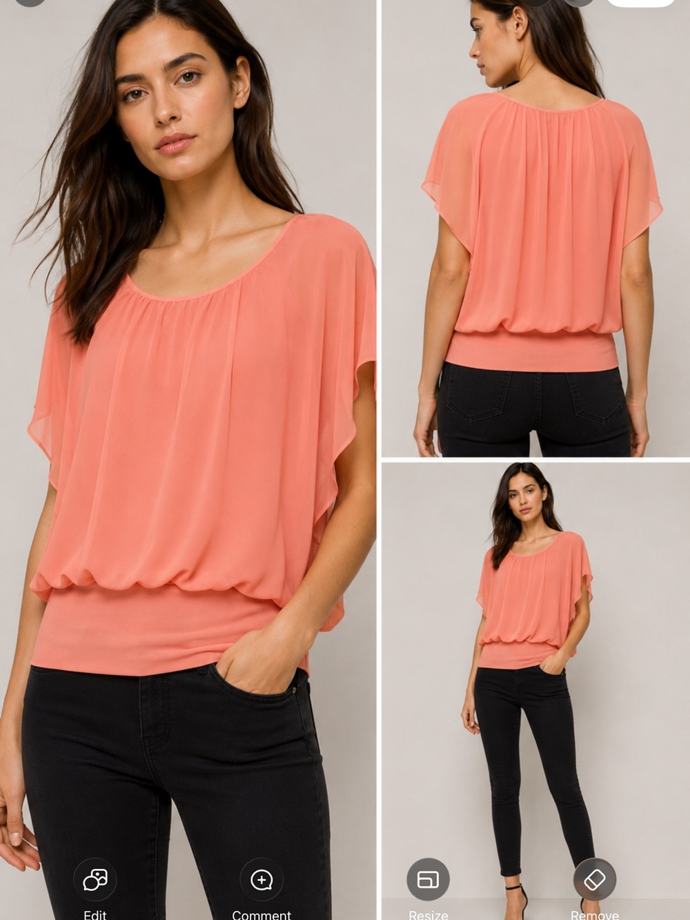 Style&Co Blouse Coral Sz S